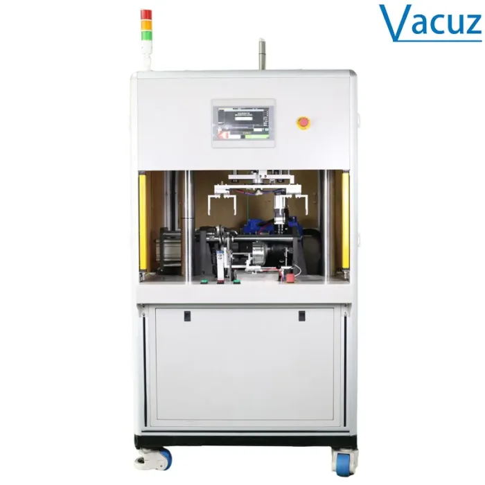 Vacuz Two Stations Automatic Correction FPV Drone External Rotor Ring Drilling Milling Weight Removing Motor Balancing Machine