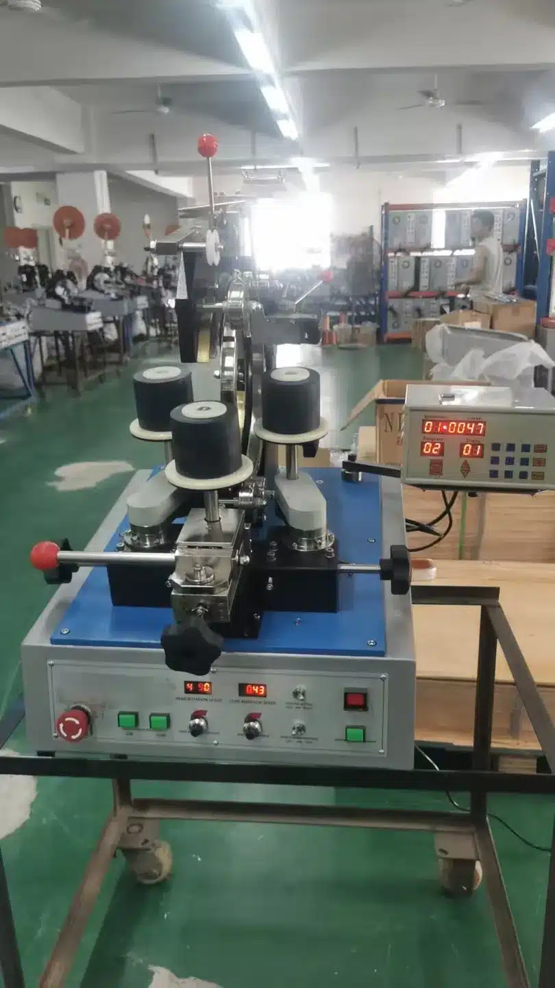 Vacuz Gear Head and 7 Inches Belt Type Semi Automatic Toroidal Core Inductor Winding Machine Shipping to India
