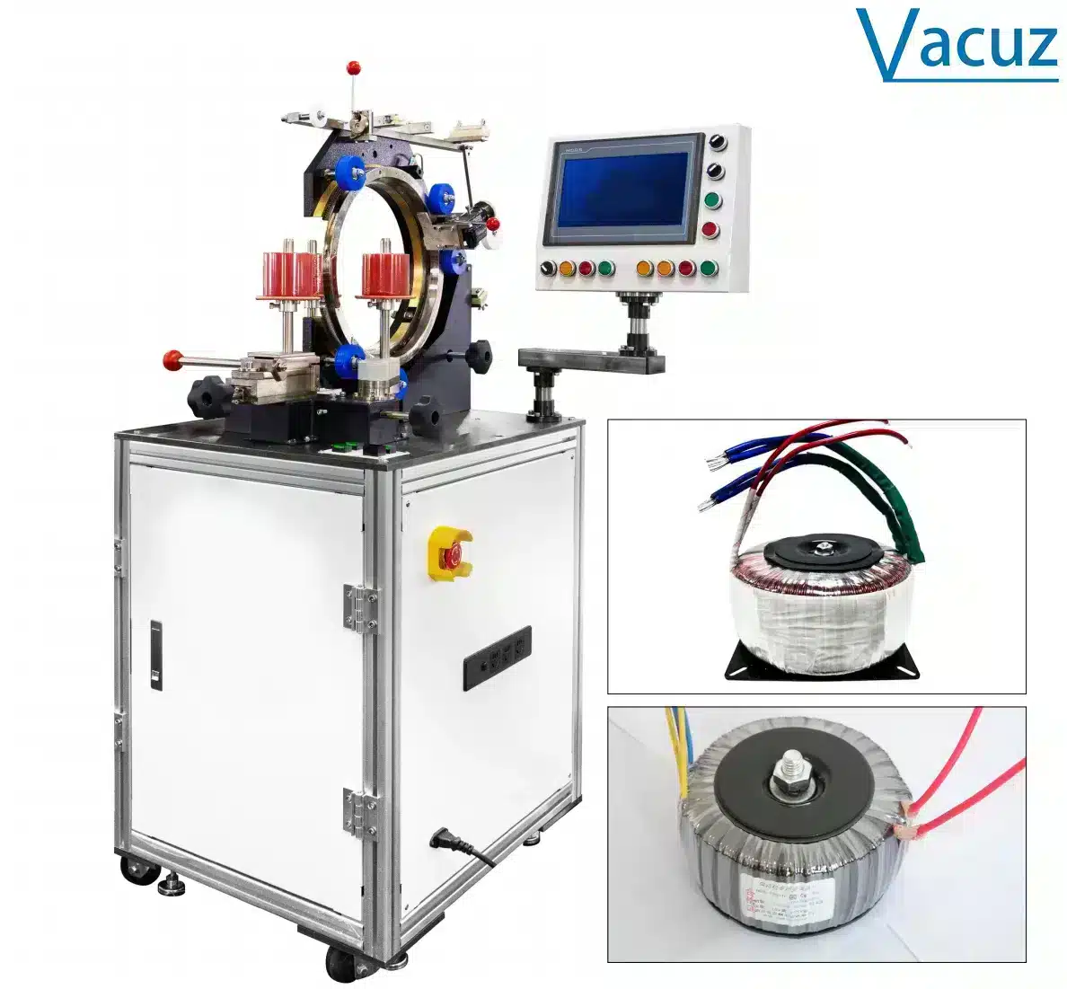 Tipo PLC verticale OD max 300 mm Vacuz Semi automatico grande induttore toroidale Core corrente trasformatore testa ingranaggi avvolgimento macchina