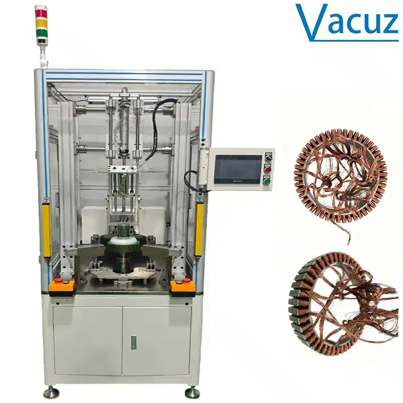 最大250ミリメートルステータOD VacuzシングルステーションBLDCブラシレスアウトランナー外側ステータ農業ヘビーデューティドローンモータコアフライングフォーク巻線機設備