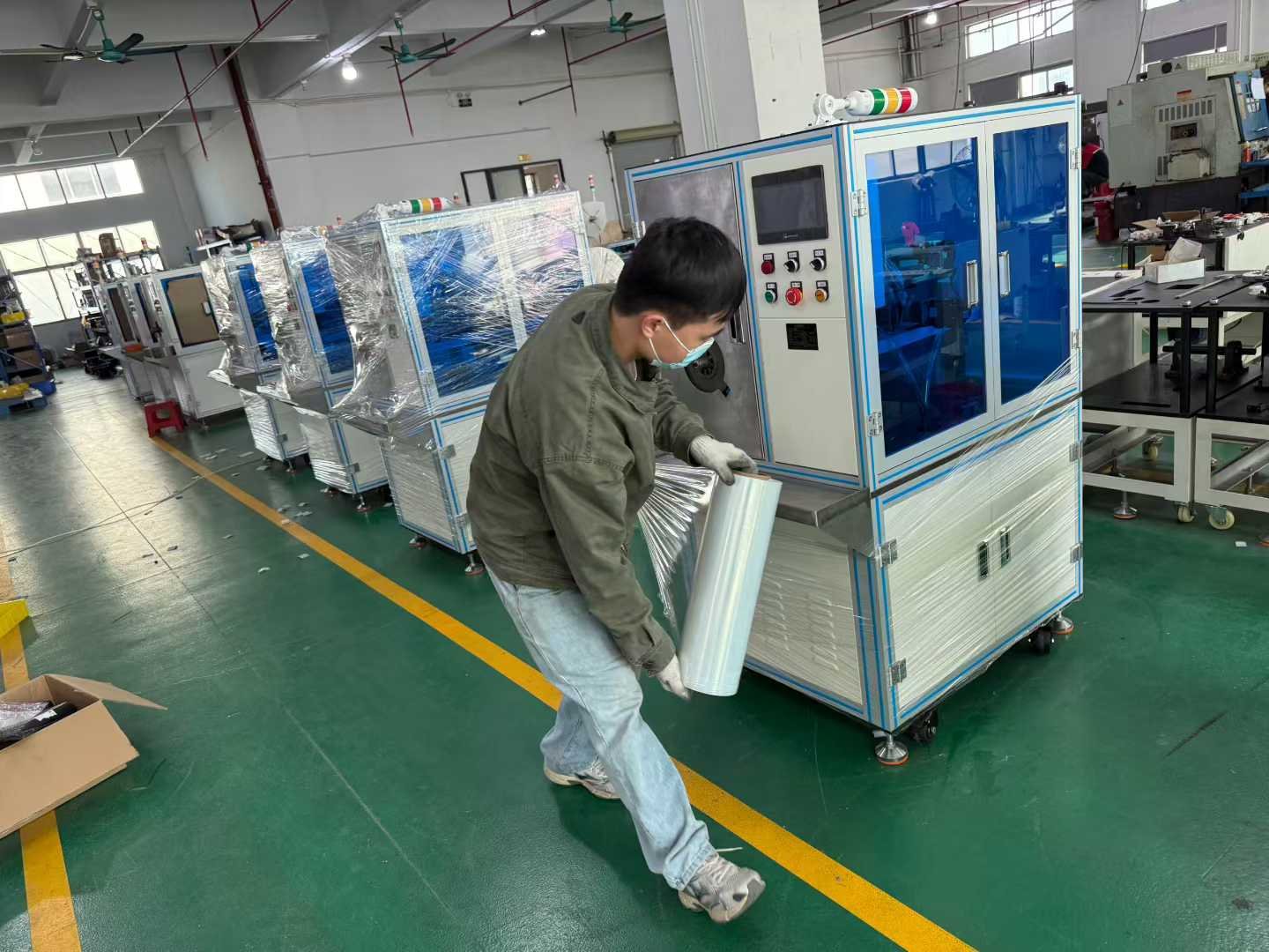 total 13 sets cooling fan motor stator core winding machines + bldc motor insulation paper insertion machines shipment 5