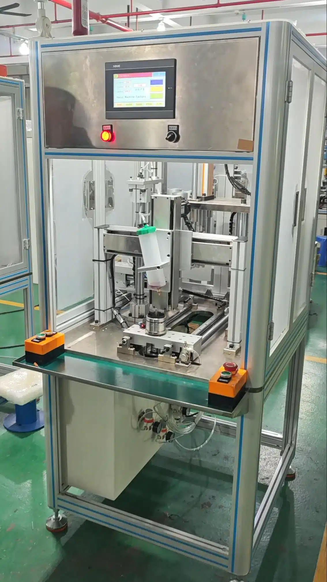 vacuz two stations stator winding machine+rotor ferrite core gluing magnets insertion machine+2 sets servo press machines+rotor balancing machine shipment 2