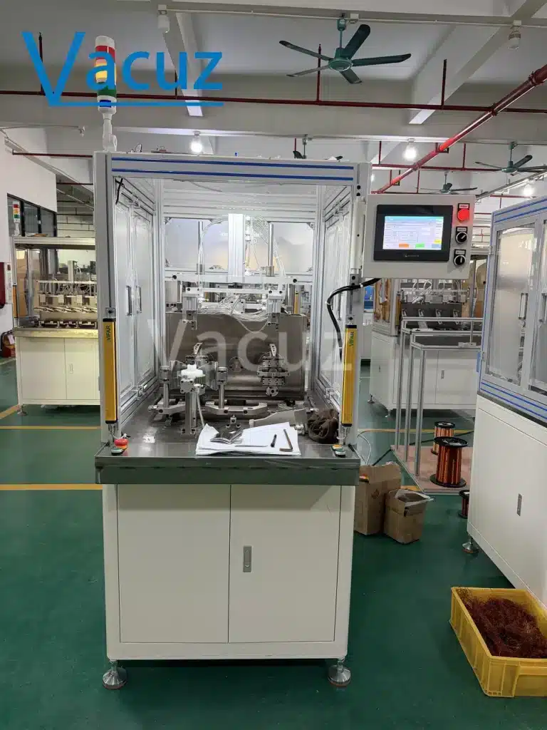 two stations fpv drone brushless motor stator core coil flying fork winding machine manufacturer