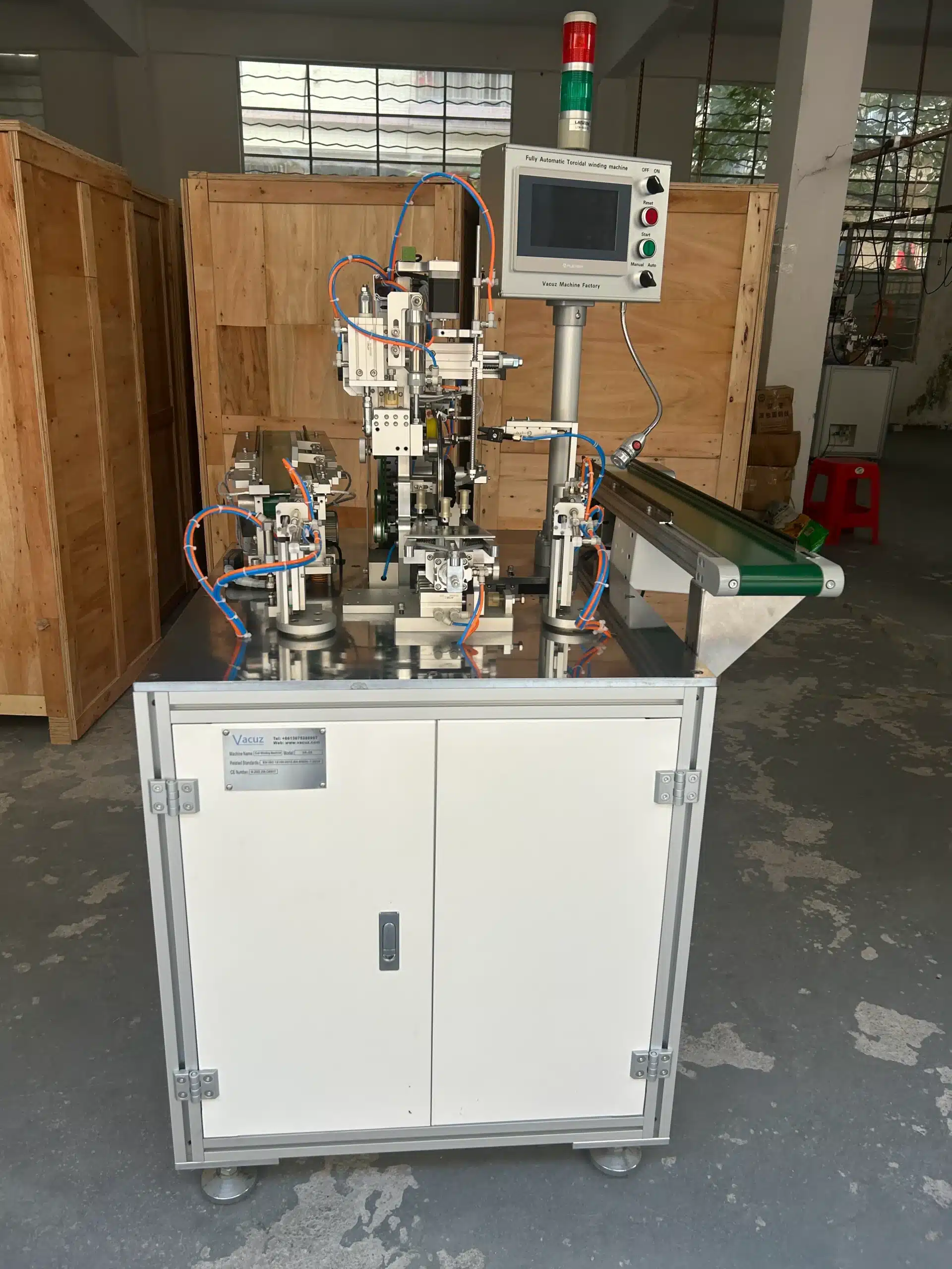 Vacuz 8 Inches Semi Automatic & Fully Automatic Toroidal Inductor Core Winding Machines Shipment vacuz 8 inches semi automatic & fully automatic toroidal inductor core winding machines shipment 3