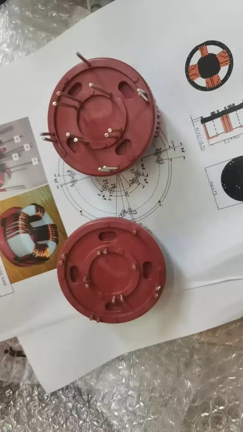 vacuz 7 inches semi automatic toroidal inductor core winding machine + lead wire cutting forming machine shipment 4