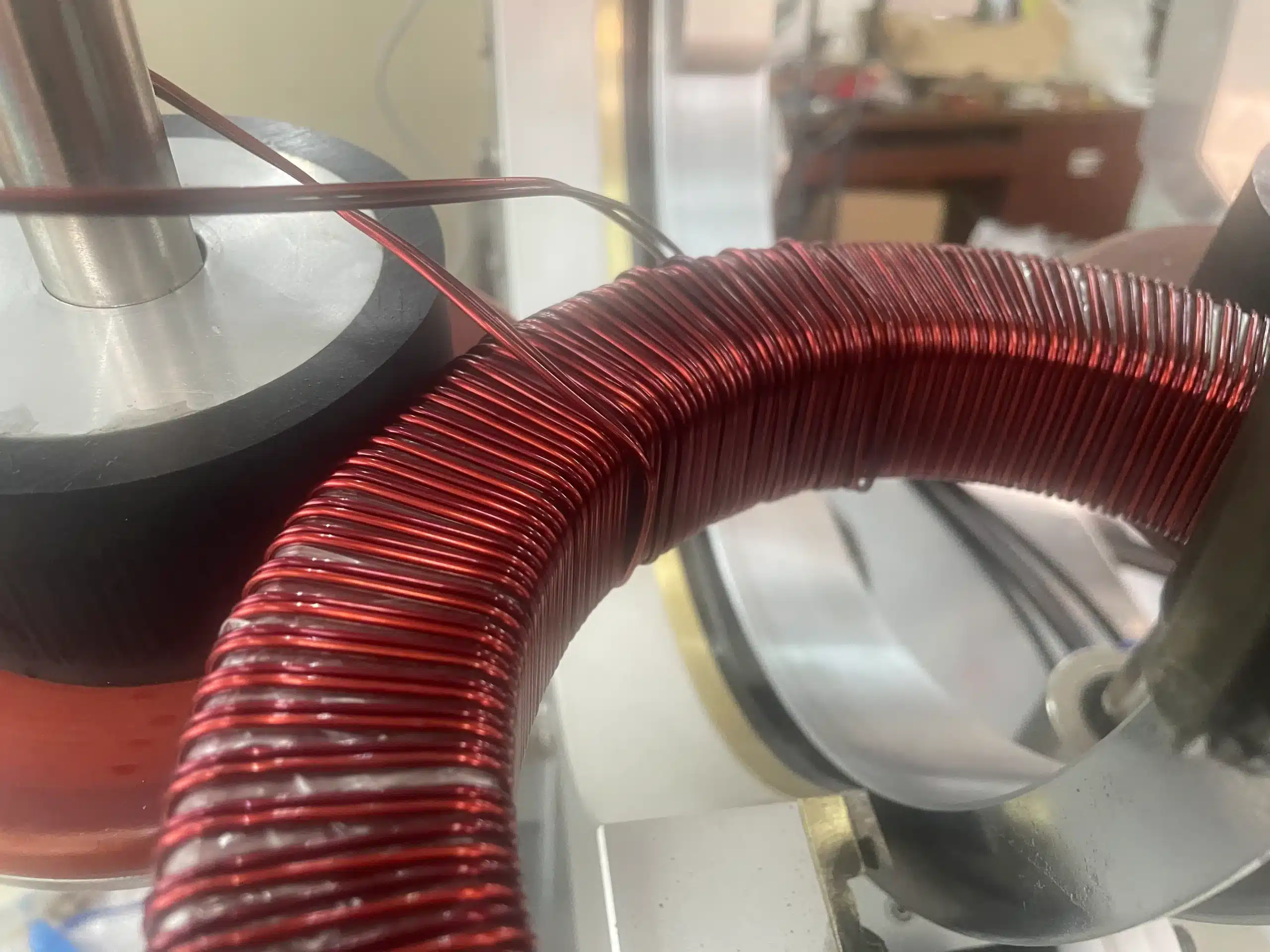 Vacuz VA4 Gear Head Automatic Large Toroidal Transformer Inductor Core Winding Machine to Turkey vacuz va4 gear head automatic large toroidal transformer inductor core winding machine to turkey 2