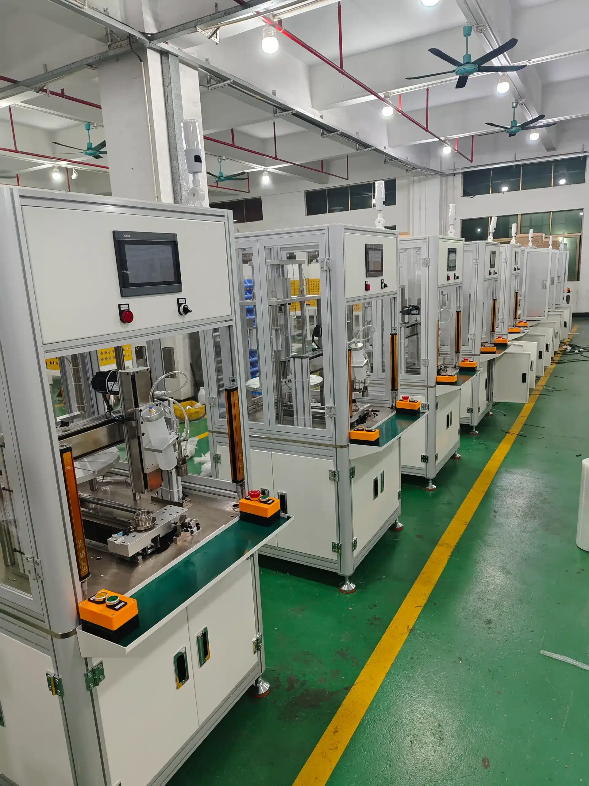 four sets vacuz automatic 3115 fpv drone motor rotor glue dispensing n52h magnets insertion machine shipment 3