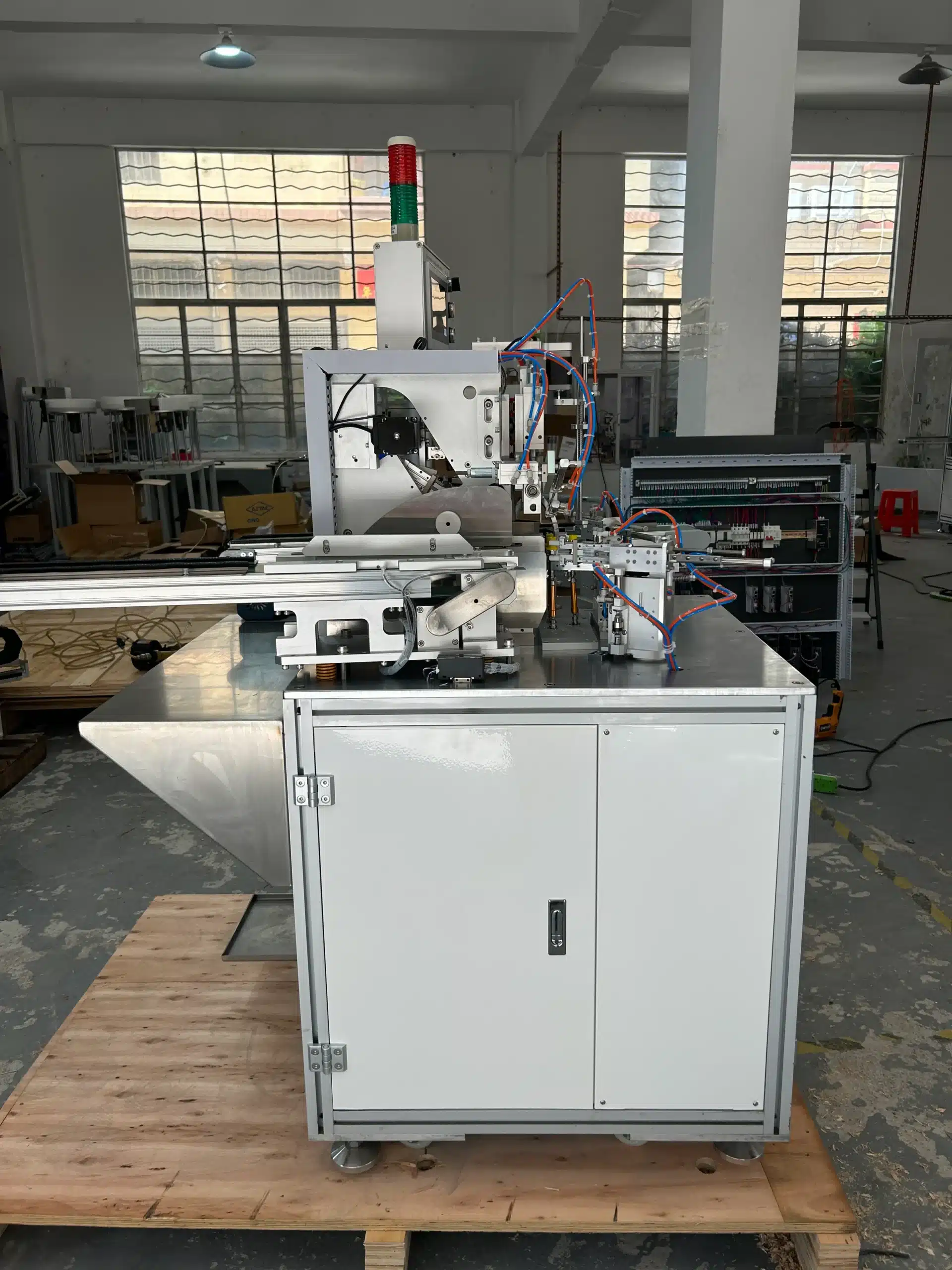 vacuz fully automatic 8 inches belt type toroidal inductor core winding machine to brazil 2