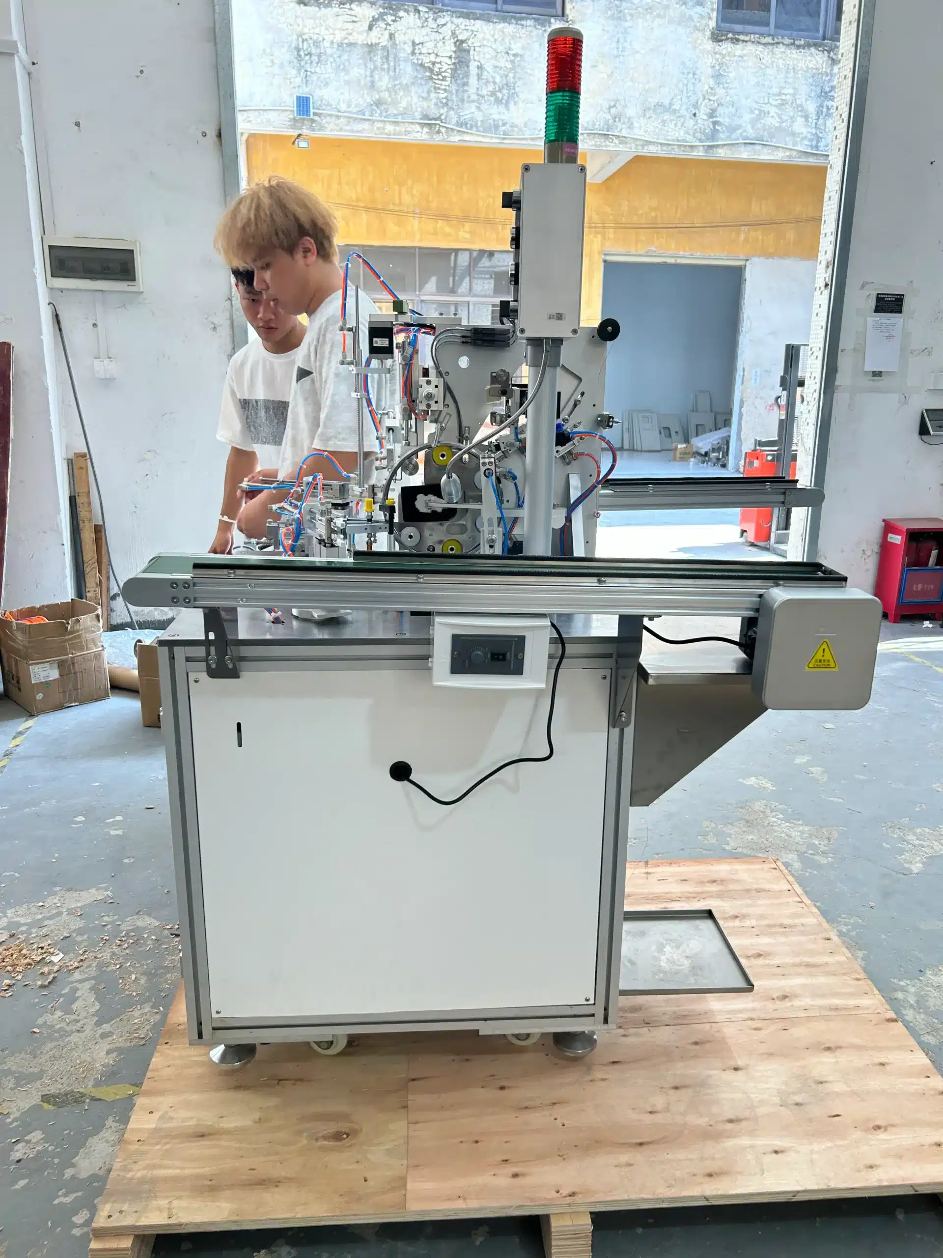 vacuz fully automatic 8 inches belt type toroidal inductor core winding machine to brazil 4